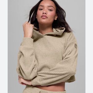 Alo Muse Hoodie Gravel Size Large